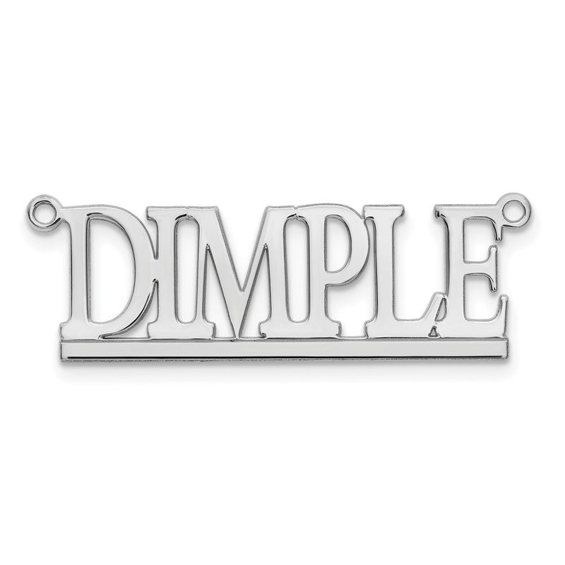 Sterling Silver/Rhodium-plated Underlined Name Plate