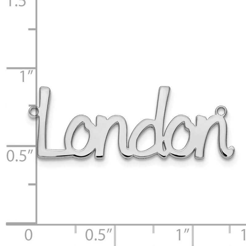 14k White Gold Polished Name Plate