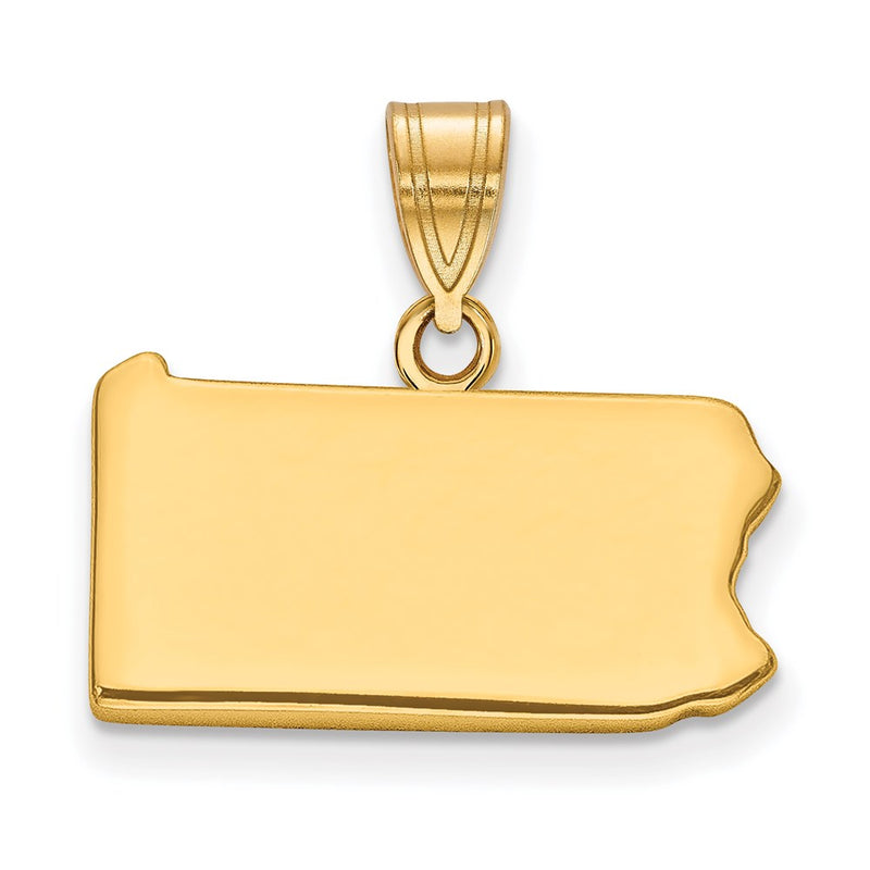 Sterling Silver/Gold-plated Pennsylvania State Pendant