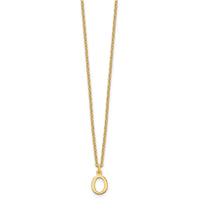 Sterling Silver Gold-plated Cutout Letter O Initial Necklace