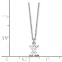 14KW Cutout Letter X Initial Necklace