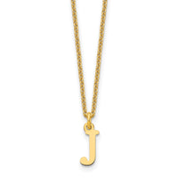 14KY Cutout Letter J Initial Necklace
