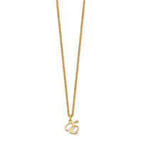 Sterling Silver Gold-plated Letter E Initial Necklace