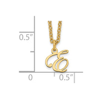 Sterling Silver Gold-plated Letter E Initial Necklace