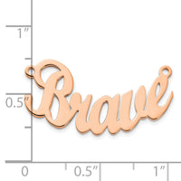 Sterling Silver/Rose-plated Curved Name Plate