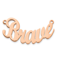 Sterling Silver/Rose-plated Curved Name Plate