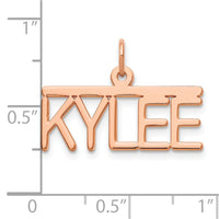 Sterling Silver/Rose-plated Top Bar Name Plate