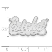 10k White Gold Etched Heart Name Plate