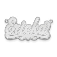 10k White Gold Etched Heart Name Plate