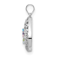 10KW 5 Birthstone Tree of Life Tear Drop Pendant