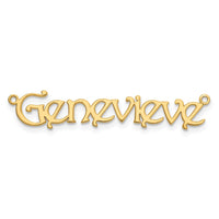 14k Yellow Gold name Plate
