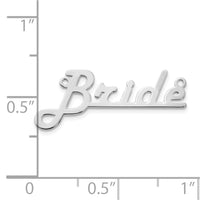10k White Gold Underlined Name Plate