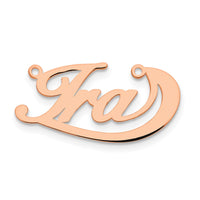 Sterling Silver/Rose-plated Swoop Name Plate