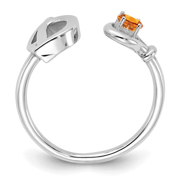 14KW Letter D with Birthstone Ring