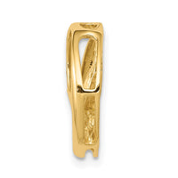 14k AA 3.2mm Diamond Three Stone Circles Chain Slide