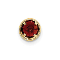 14k 5mm Garnet bezel pendant