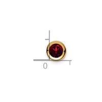 14k 5mm Garnet bezel pendant