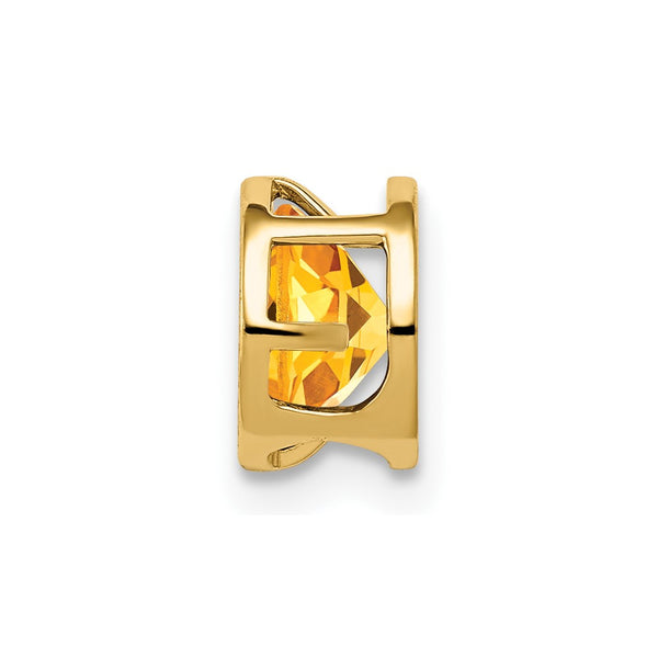 14k Citrine bezel pendant