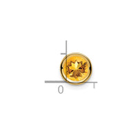 14k Citrine bezel pendant