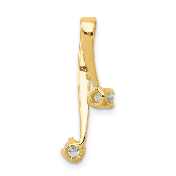 14k AAA 2-3.0mm Diamond Chain Slide