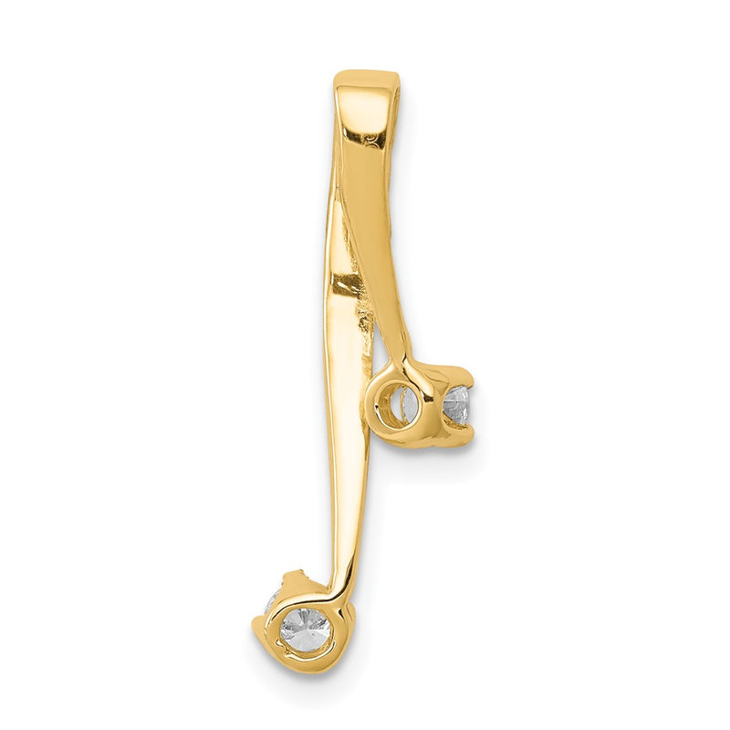 14k AAA 2-3.0mm Diamond Chain Slide
