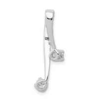 14k White Gold VS 2-3.0mm Diamond Chain Slide