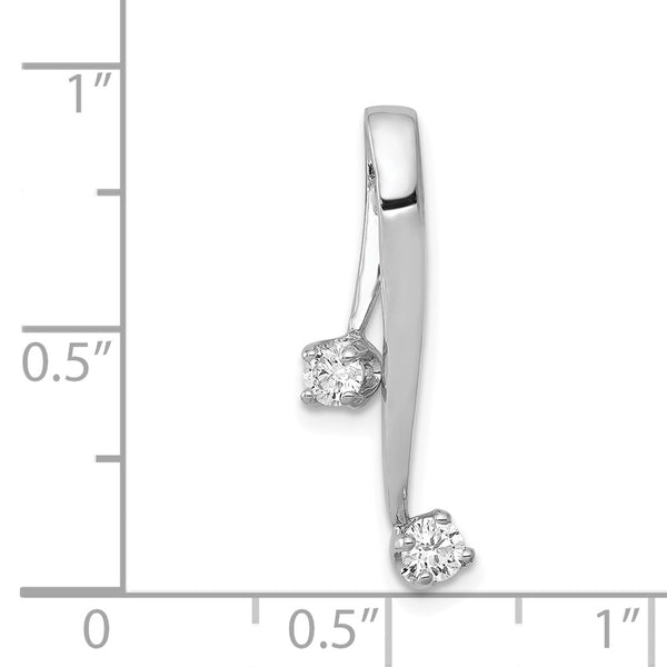 14k White Gold VS 2-3.0mm Diamond Chain Slide