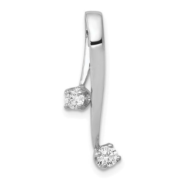 14k White Gold VS 2-3.0mm Diamond Chain Slide
