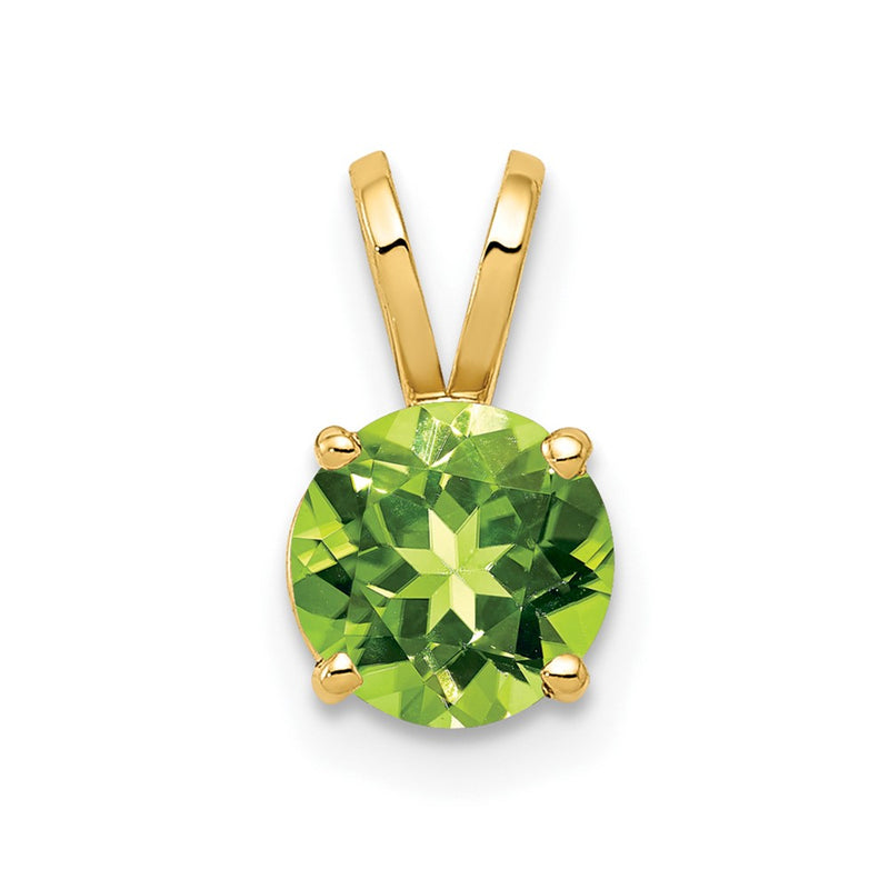 14k 6mm Peridot pendant