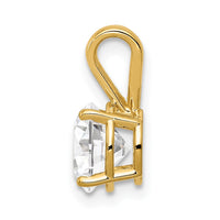 14k 7mm Cubic Zirconia pendant