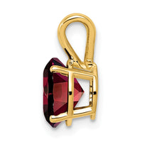 14k 8mm Garnet pendant