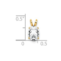 14k 8x6mm Oval Cubic Zirconia pendant
