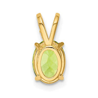 14k 8x6mm Oval Peridot pendant