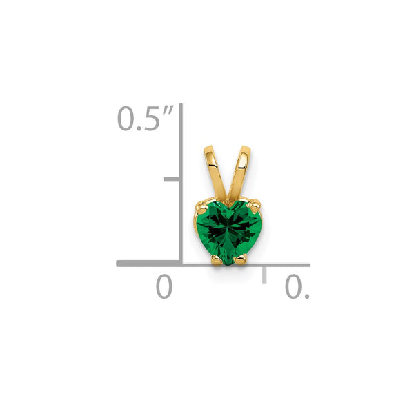 14k 5mm Heart Mount St. Helens pendant