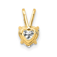 14k 6mm Heart Cubic Zirconia pendant
