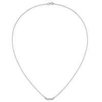14k White Gold Diamond Tiny Bar Necklace