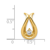 14k 3.4mm AA Diamond Teardrop Shape Chain Slide