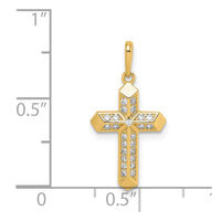 14K Cross CZ Pendant