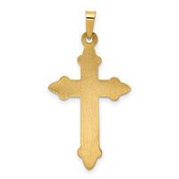14k Fleur De Lis Cross Pendant