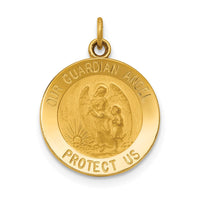14k Guardian Angel Medal Charm