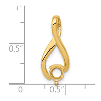14ky Fancy 5mm Diamond Slide Mtg