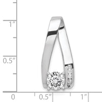 14k White Gold AA Diamond Semi Mount Peg slide