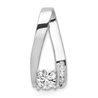 14k White Gold AA Diamond Semi Mount Peg slide
