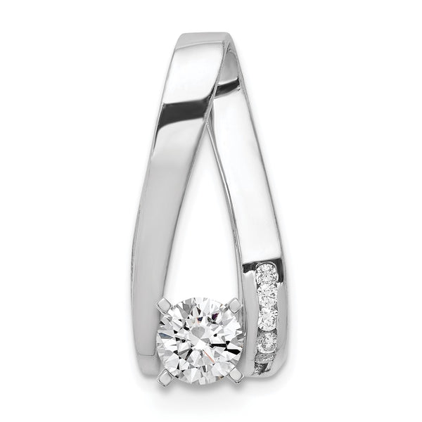 14k White Gold AA Diamond Semi Mount Peg slide