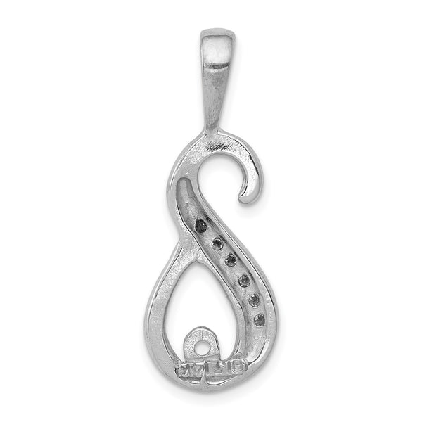 14k White Gold 6-1.9mm VS Diamond Semi-mount Peg Slide