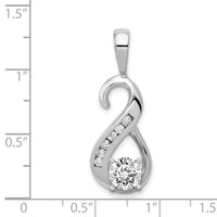 14k White Gold 6-1.9mm VS Diamond Semi-mount Peg Slide
