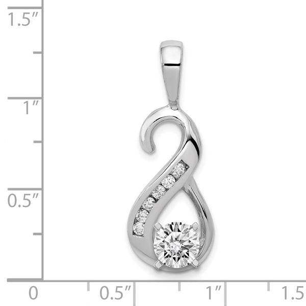 14k White Gold 6-1.9mm VS Diamond Semi-mount Peg Slide
