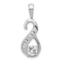 14k White Gold 6-1.9mm AA Diamond Semi-mount Peg Slide