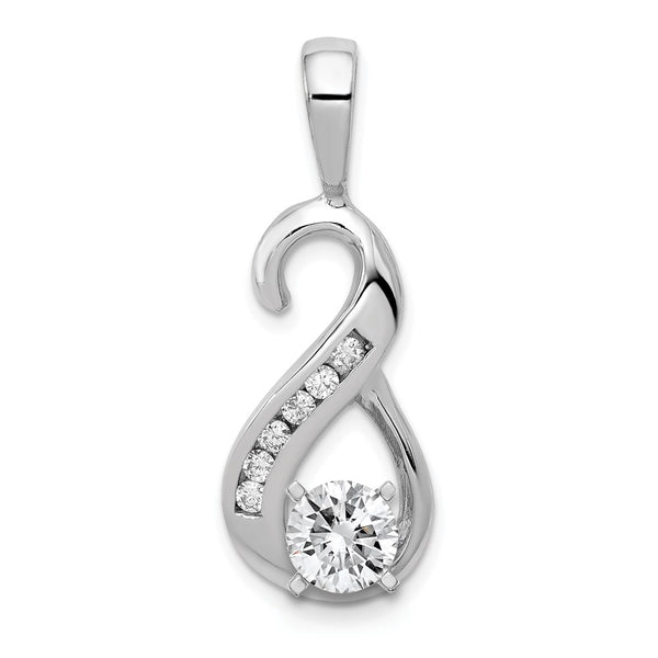 14k White Gold 6-1.9mm AA Diamond Semi-mount Peg Slide