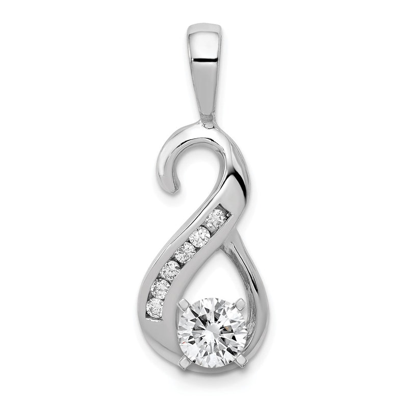 14k White Gold 6-1.9mm AA Diamond Semi-mount Peg Slide